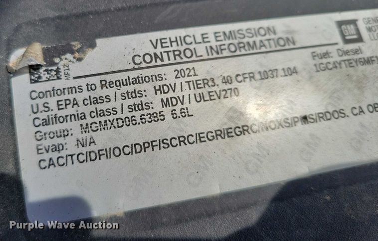 image for item DX7197 2021 Chevrolet Silverado 3500HD Crew Cab pickup truck