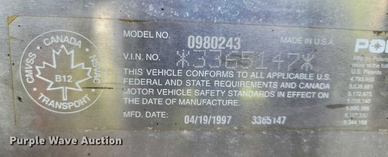 image for item DX7236 (2) Polaris snowmobiles