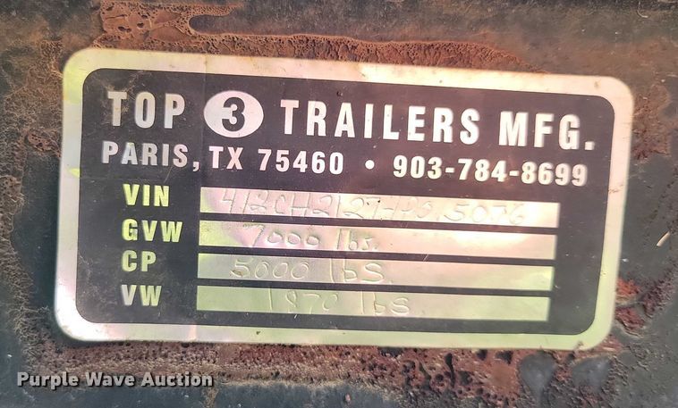 image for item DX7238 2004 Top 3 Trailers utility trailer