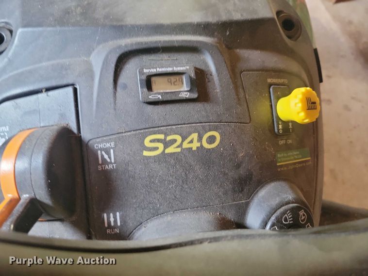 image for item DX7248 2015 John Deere S240 lawn mower