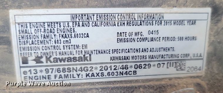 image for item DX7248 2015 John Deere S240 lawn mower