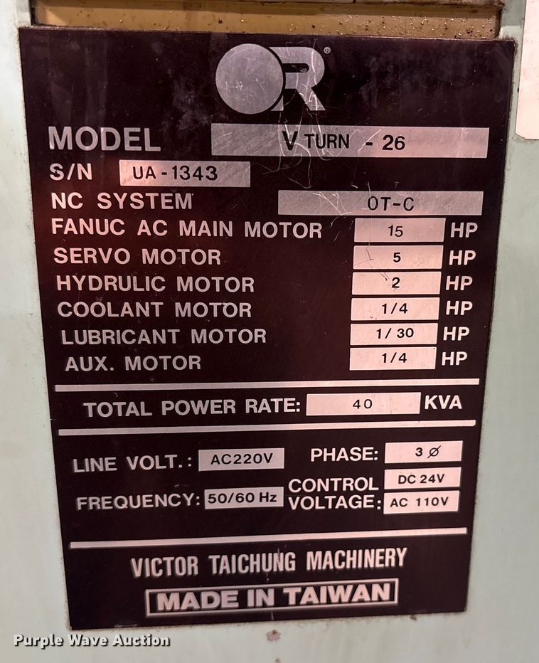 image for item DY0909 Victor Taichung V Turn-26 lathe