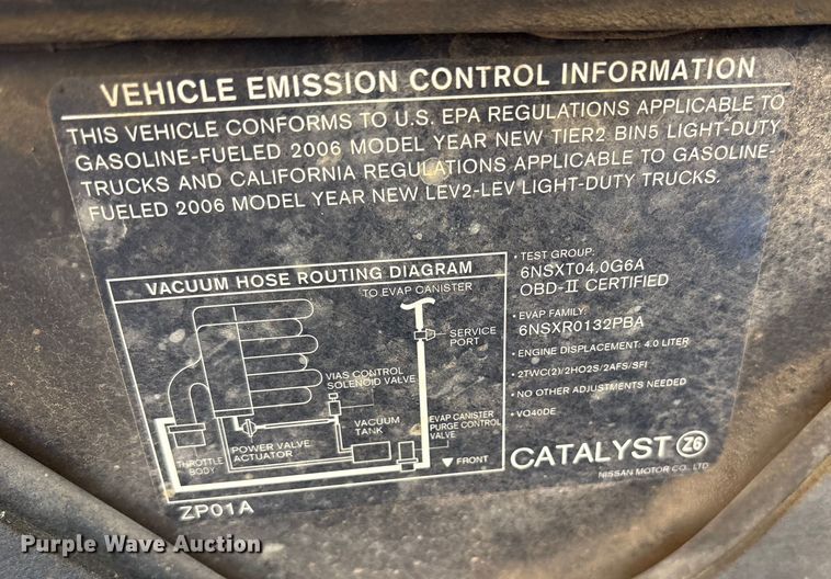 image for item DY0925 2006 Nissan Xterra SUV