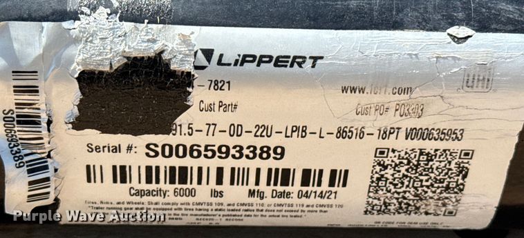 image for item DZ8859 (2) Lippert trailer axles
