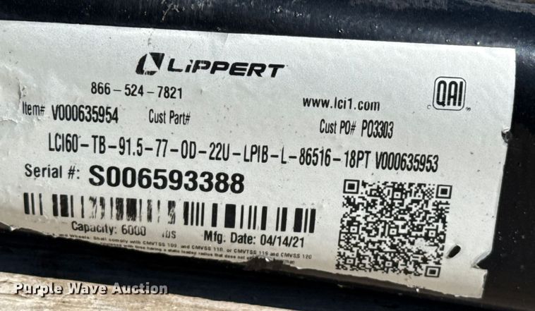 image for item DZ8860 (2) Lippert trailer axles