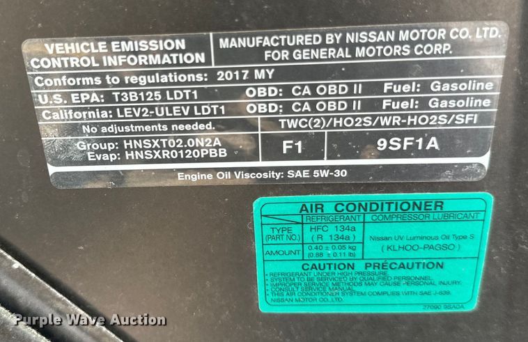 image for item EB2811 2017 Chevrolet City Express van