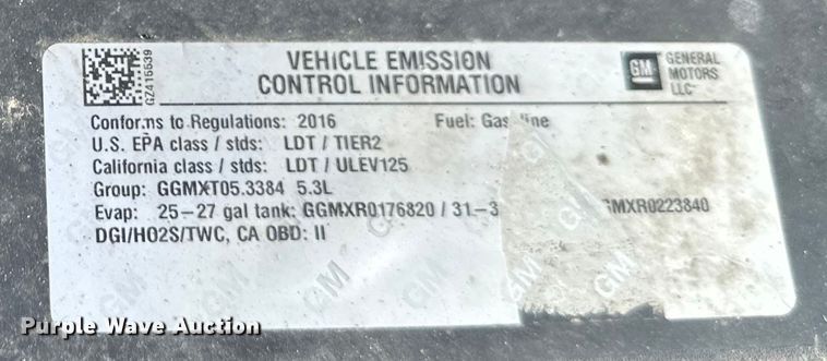 image for item EB2815 2016 GMC Sierra 1500 Double Cab pickup truck