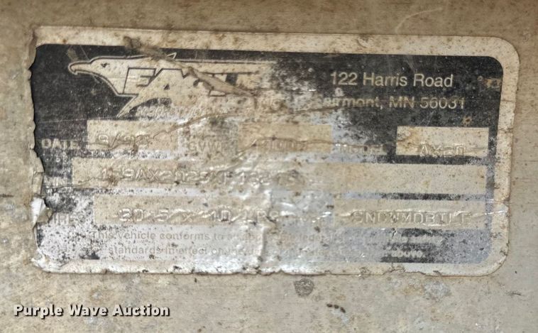 image for item EB2866 1999 Eagle snowmobile trailer