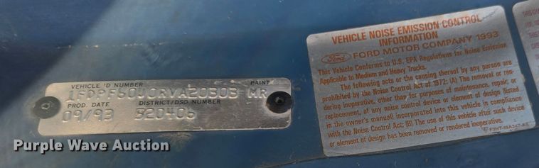 image for item EC1117 1994 Ford F600 dump truck