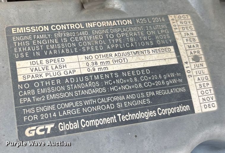 image for item EC3770 2014 Nissan PF60 forklift