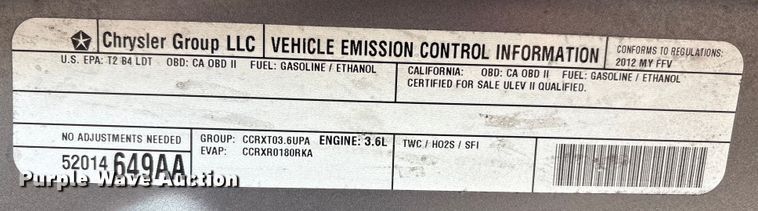 image for item EC4374 2012 Jeep Grand Cherokee SUV