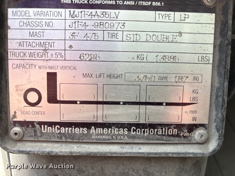 image for item EC4381 2014 Nissan PF80YLP forklift