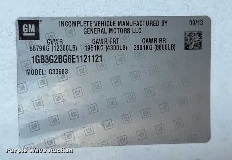 image for item ED5812 2014 Chevrolet Express 3500 shuttle bus