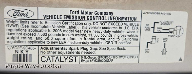 image for item EF1845 2006 Ford E350 box truck