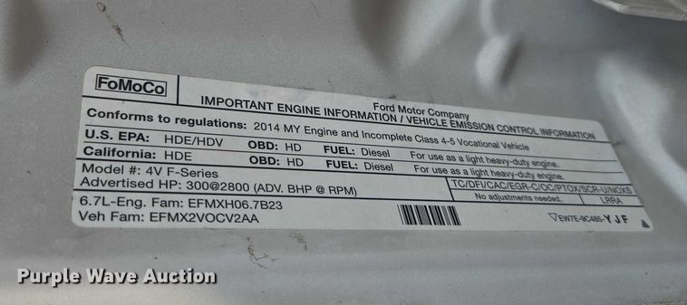 image for item EF1922 2014 Ford F450 Crew Cab flatbed truck