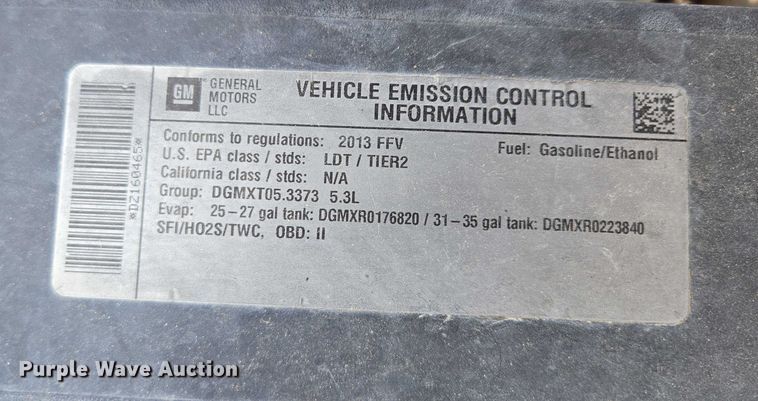 image for item EF1923 2013 Chevrolet Silverado 1500 Ext. Cab pickup truck