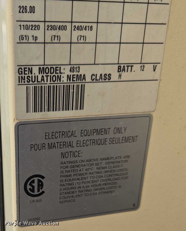 image for item EF1932 Kohler 150R0ZJ generator