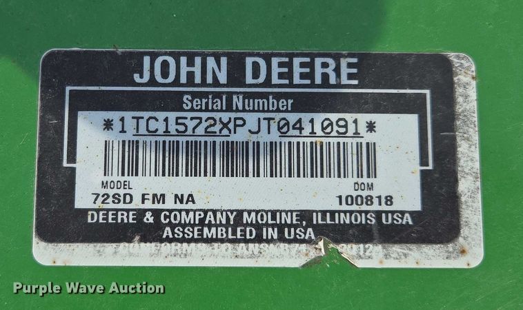 image for item EF1969 John Deere 7 Iron Pro 72 mower deck