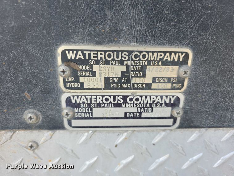 image for item EF3737 1982 Ford 8000 pumper fire truck