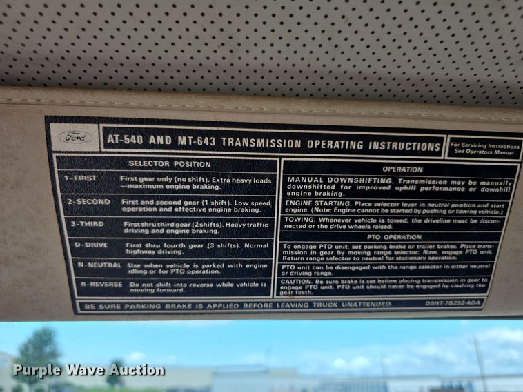 image for item EF3737 1982 Ford 8000 pumper fire truck