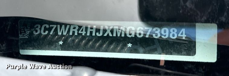 image for item EG5901 2021 Dodge Ram 2500 Quad Cab utility bed pickup truck