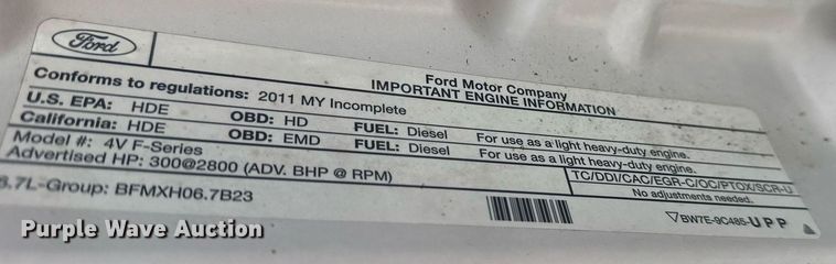 image for item EG6038 2011 Ford F450 Super Duty flatbed truck