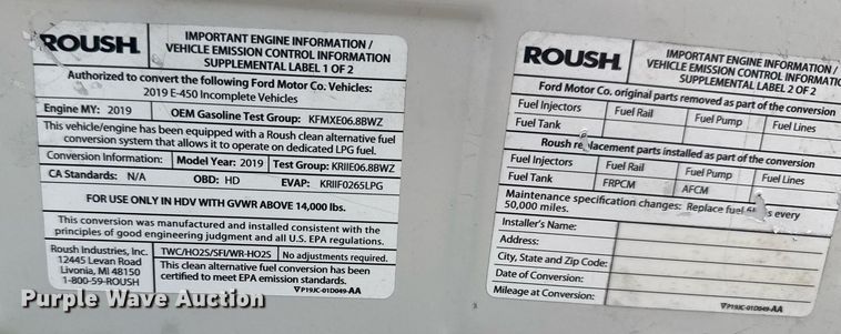 image for item EG6077 2019 Ford E450 Super Duty delivery truck