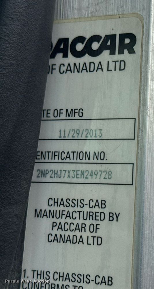 image for item EG6078 2014 Peterbilt 337 truck cab and chassis