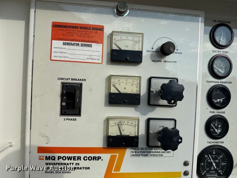 image for item EG6116 2001 MQ Power Whisperwatt DCA-25SSIU generator