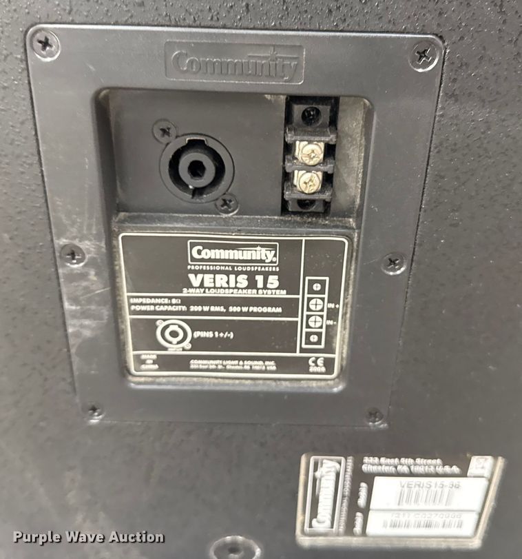 image for item EG6149 (8) Community Veris 15 speakers