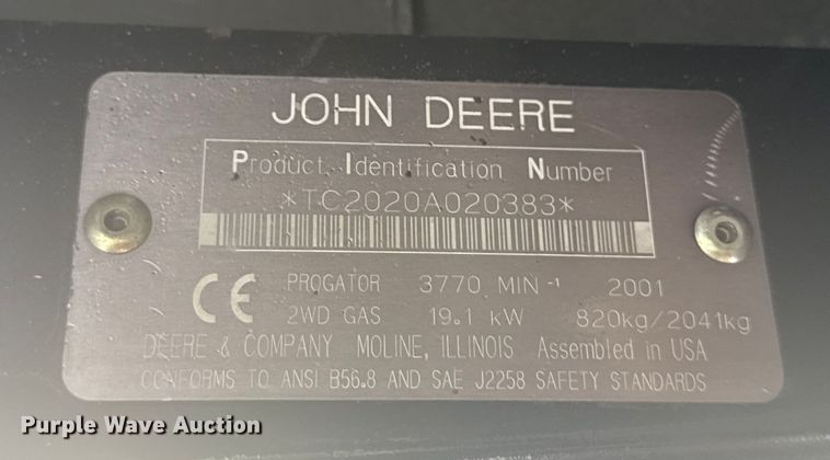 image for item EG8186 2001 John Deere Pro Gator  utility vehicle