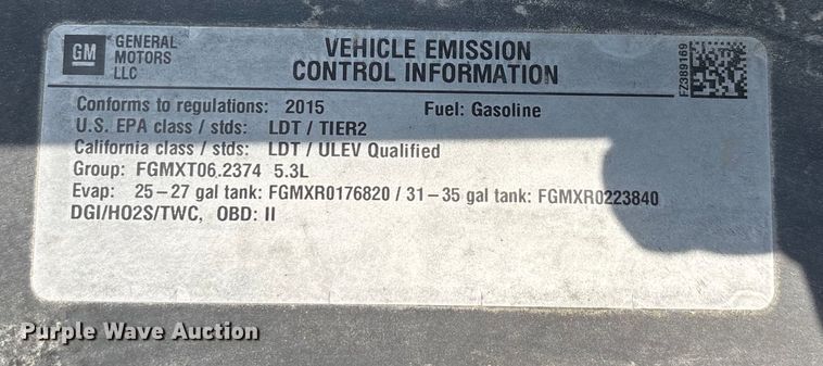 image for item EJ7645 2015 GMC Sierra 1500 Double Cab pickup truck