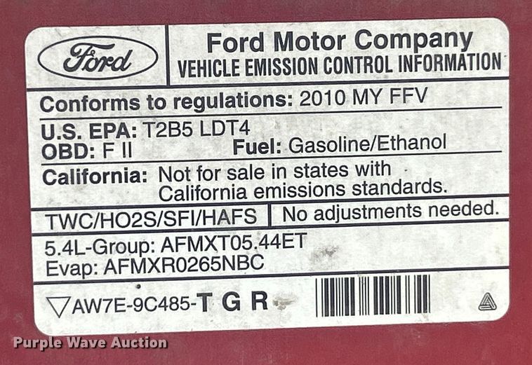 image for item EK8460 2010 Ford F150 Platinum SuperCrew pickup truck