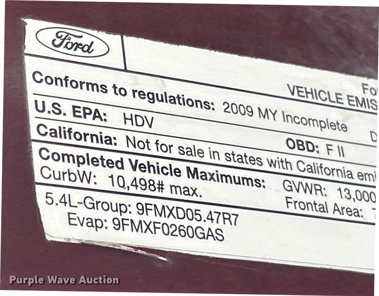 image for item EK8496 2009 Ford F350 Super Duty XL flatbed pickup truck