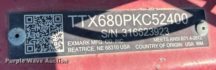 image for item EK8502 Exmark X Series lawn mower