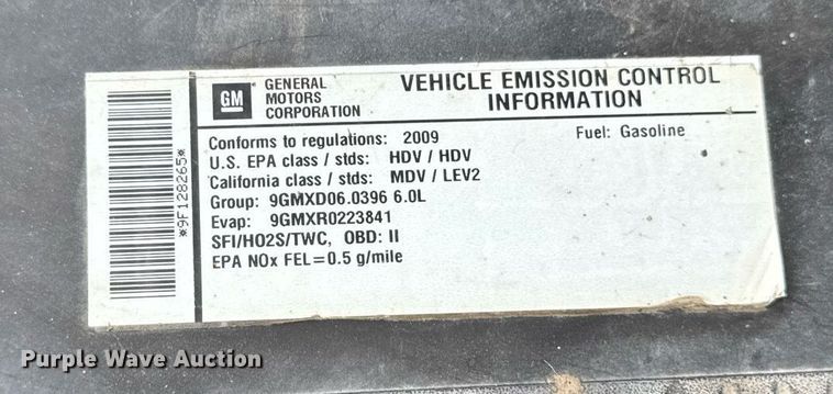 image for item EM2208 2009 Chevrolet Silverado 2500HD pickup truck