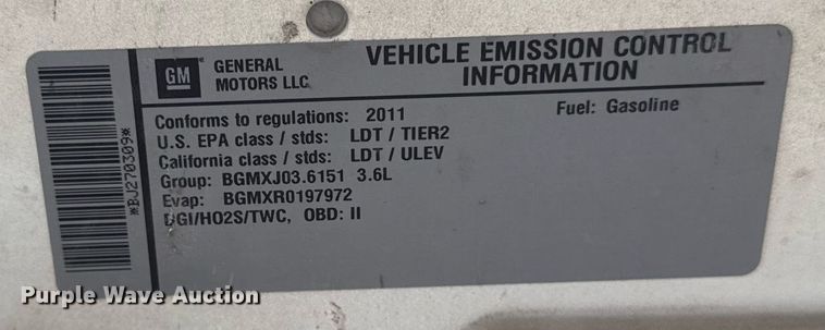 image for item EM2224 2011 Chevrolet Traverse LT SUV