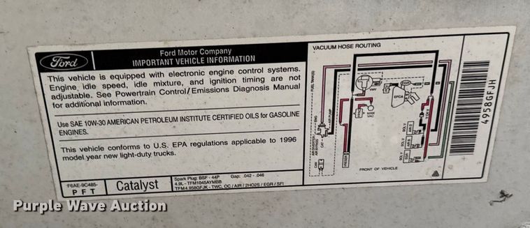 image for item EM2268 1996 Ford F150 pickup truck
