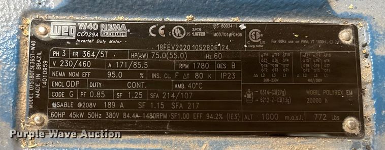 image for item EM2289 WEG 075180T3E365T-W40 electric motor