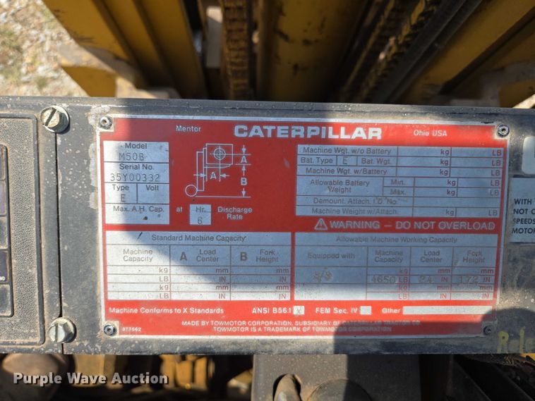 image for item EN5509 Caterpillar M50B forklift