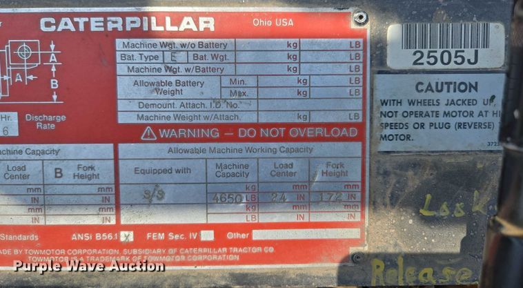 image for item EN5509 Caterpillar M50B forklift