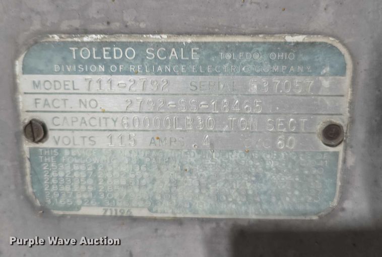 image for item EO1570 Toledo 711-2792 scale