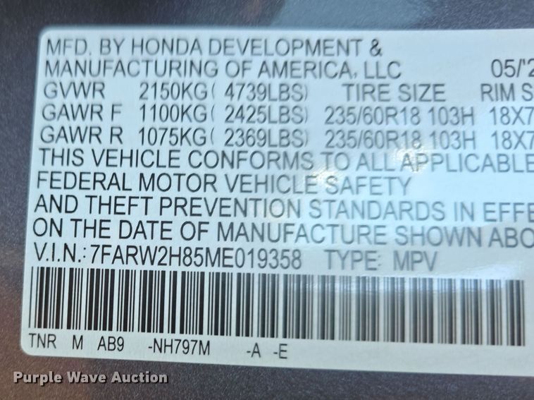 image for item EO1572 2021 Honda CR-V SUV