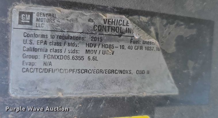 image for item EO1615 2015 Chevrolet Silverado 2500HD Crew Cab pickup truck