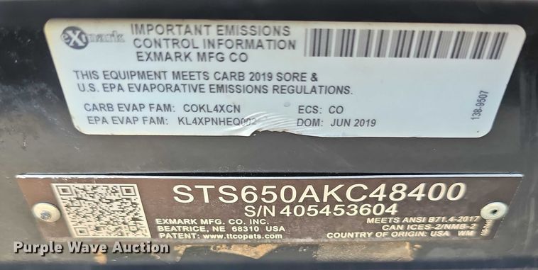 image for item EO1619 eXmark Staris S-Series ZTR lawn mower