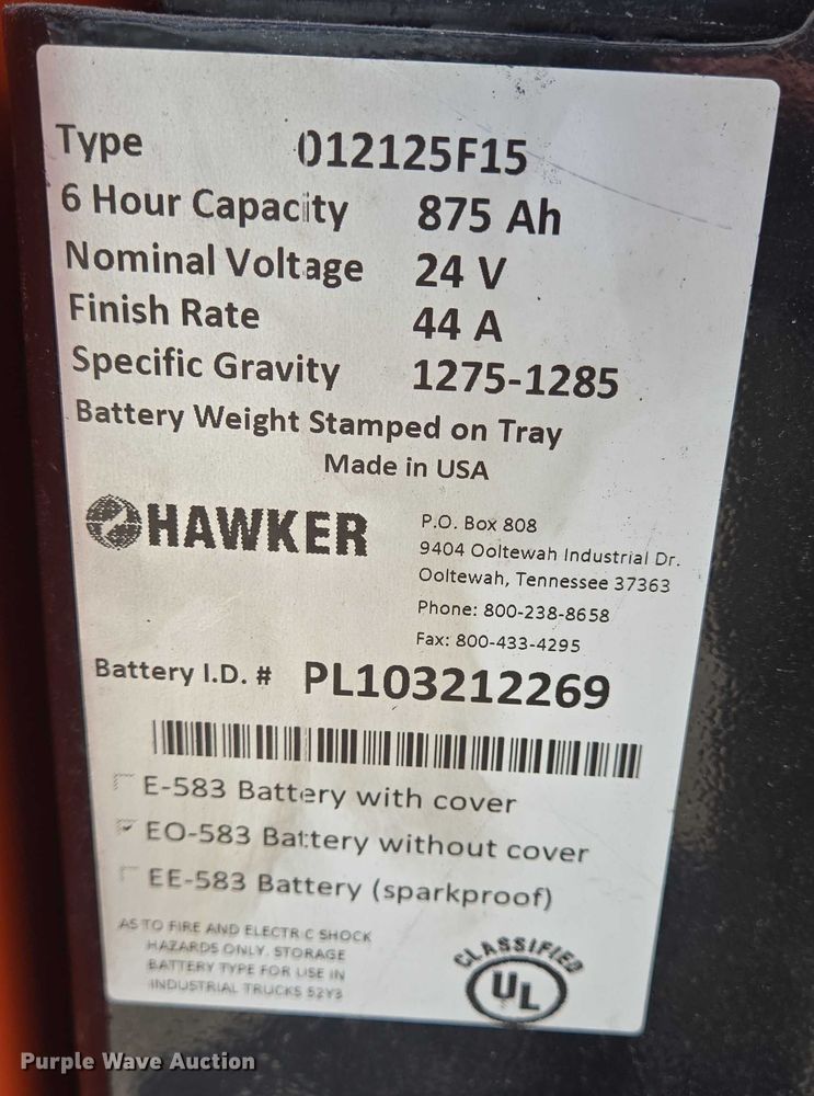 image for item EQ4117 2021 Toyota 8BPUE15 order picker