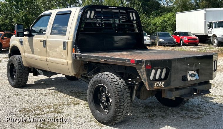 image for item ET3092 2008 Ford F250 Super Duty Lariat  Crew Cab flatbed truck