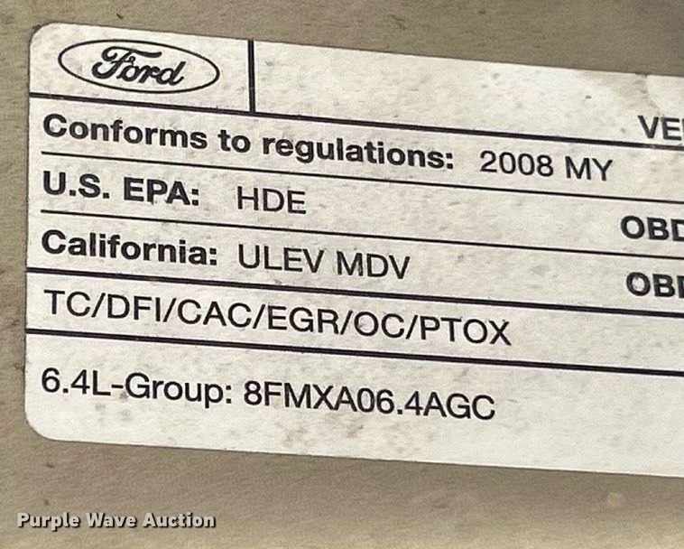 image for item ET3092 2008 Ford F250 Super Duty Lariat  Crew Cab flatbed truck