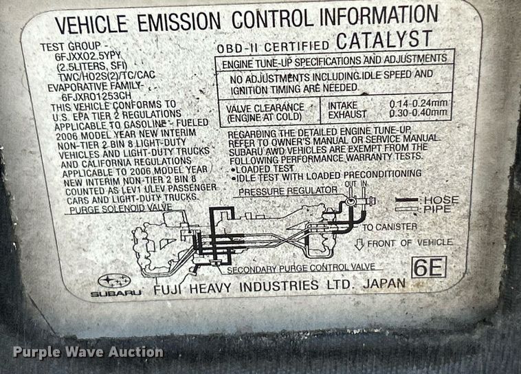 image for item ET3093 2006 Subaru Legacy 