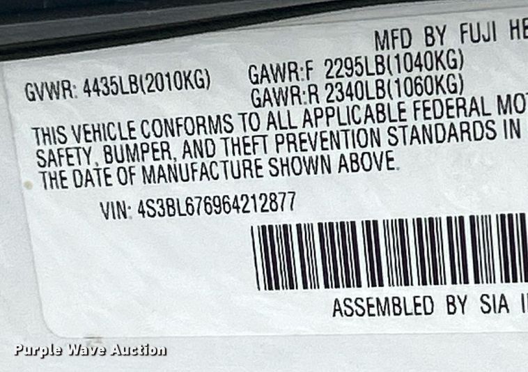 image for item ET3093 2006 Subaru Legacy 